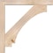 Ekena Millwork Imperial Block Smooth Bracket w/ Offset Brace, Douglas Fir, 5 1/2"W x 40"D x 40"H BKT0604X40X40IMP05SDF - alternate 3